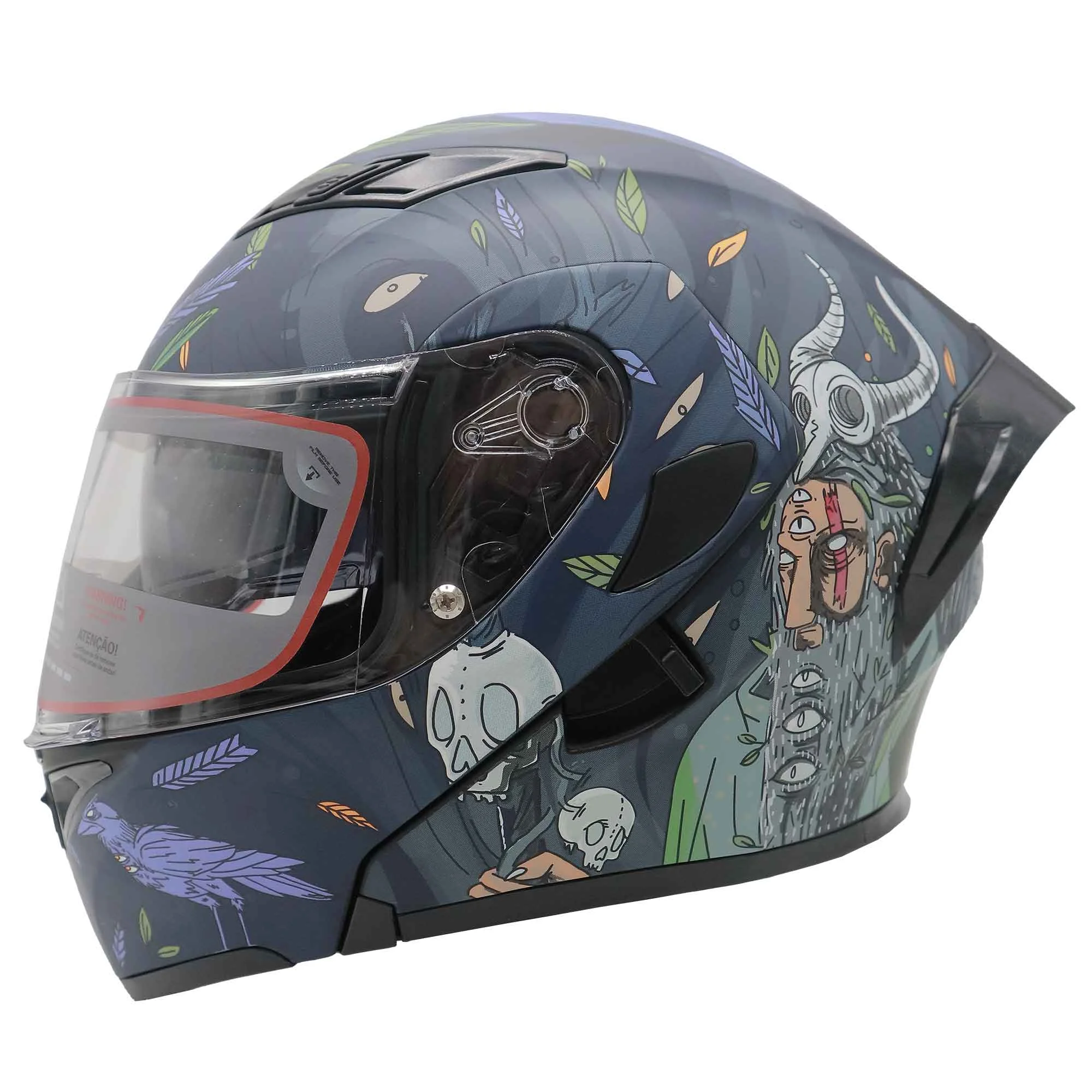CASCO ABATIBLE R7 RACING UNSCARRED CHAMAN DOBLE MICA DOT M