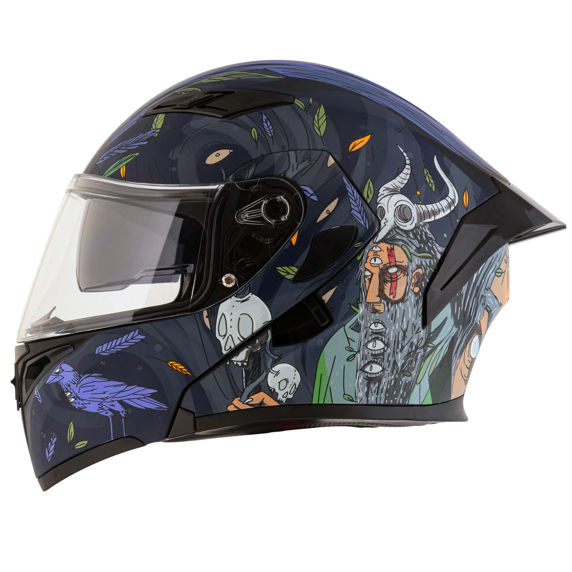 CASCO ABATIBLE R7 RACING UNSCARRED CHAMAN DOBLE MICA DOT XL