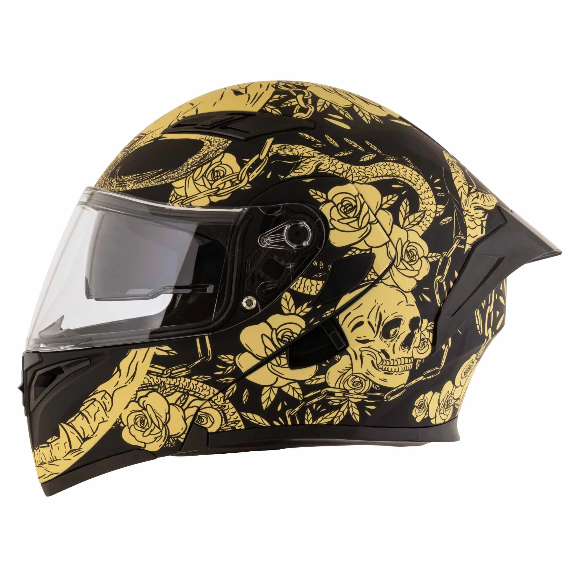 CASCO ABATIBLE R7 RACING UNSCARRED KALAVERAS DOBLE MICA DOT