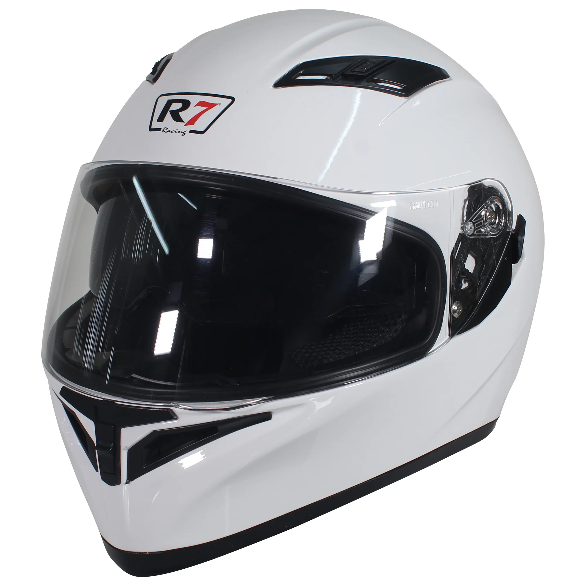 CASCO CERRADO R7 RACING PAINLESS SOLID DOBLE MICA DOT XL BLA