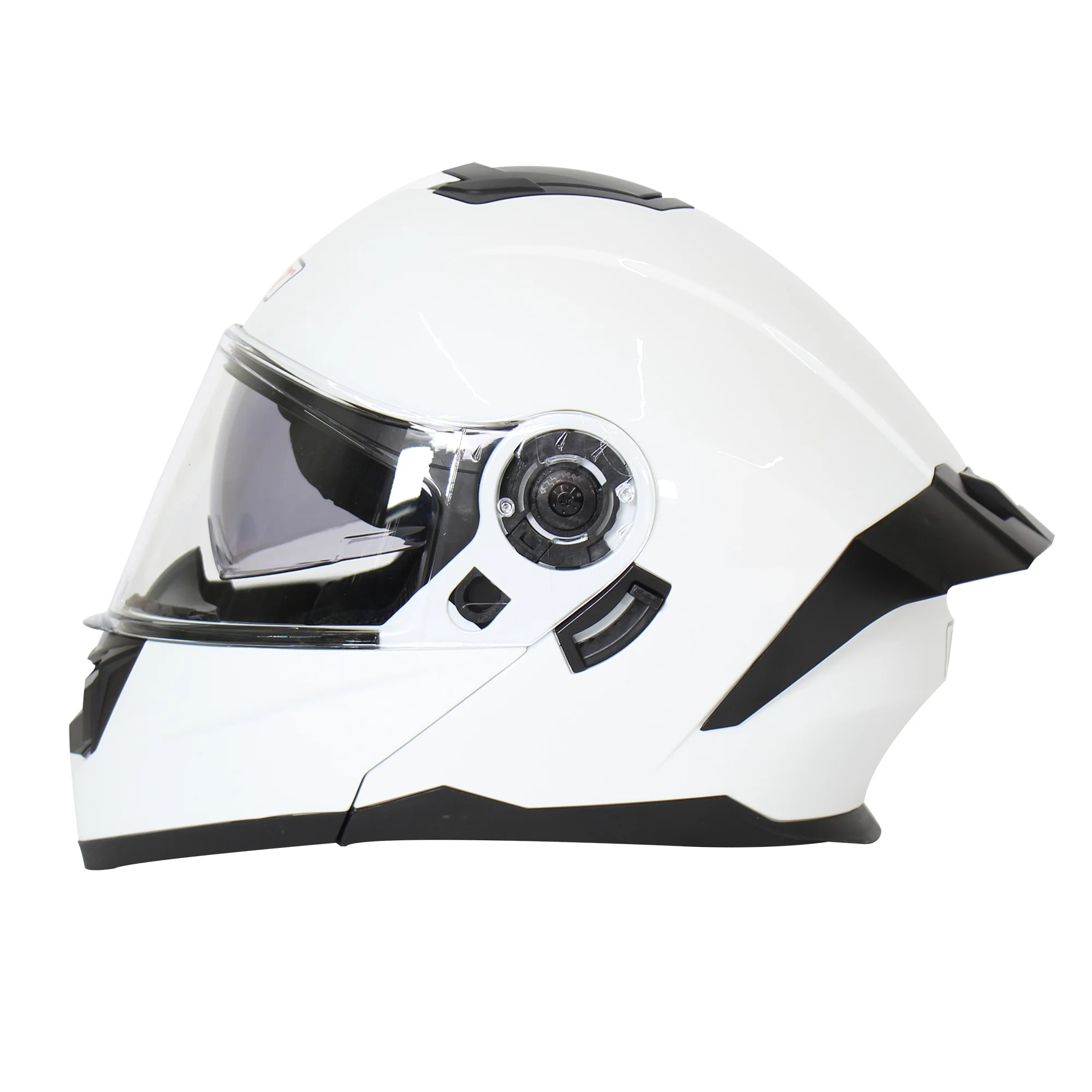 CASCO ABATIBLE R7 RACING ALFA DOBLE MICA DOT M BLANCO