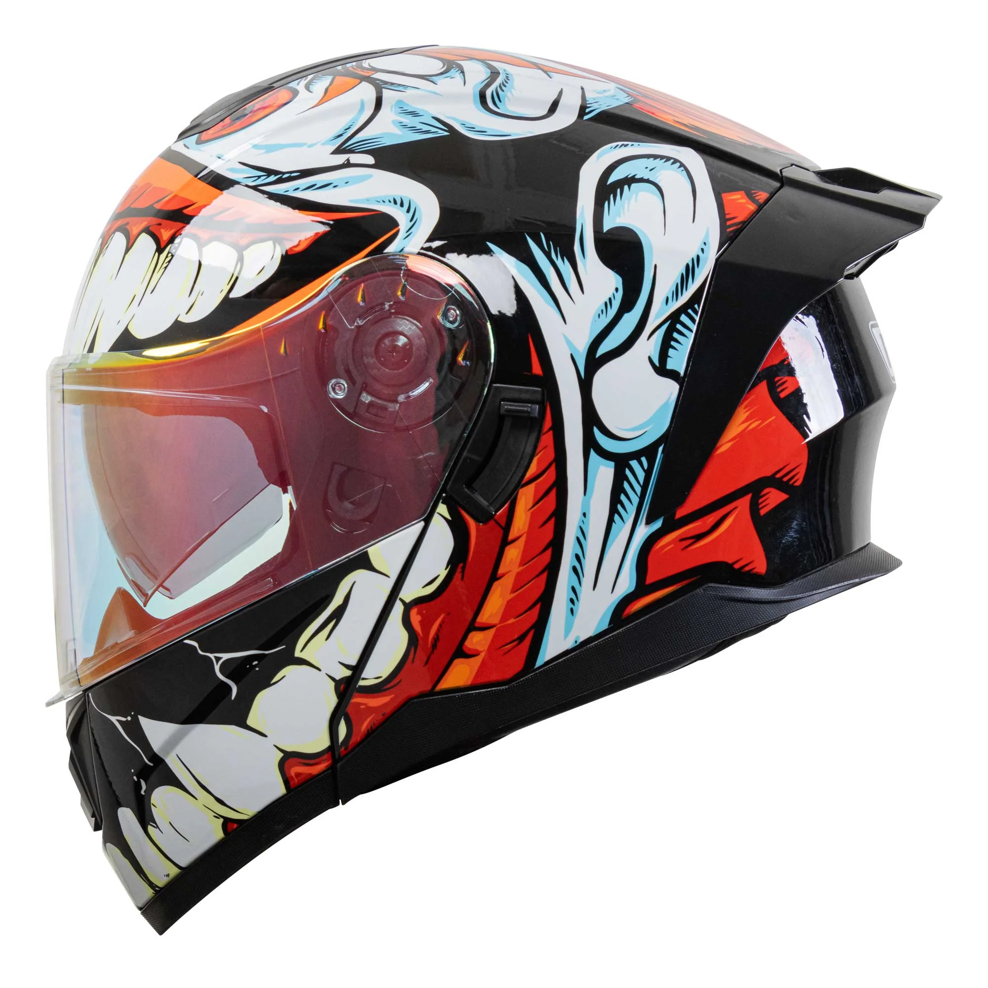 CASCO ABATIBLE R7 RACING ALFA DOBLE MICA DOT L DEFORMATION (