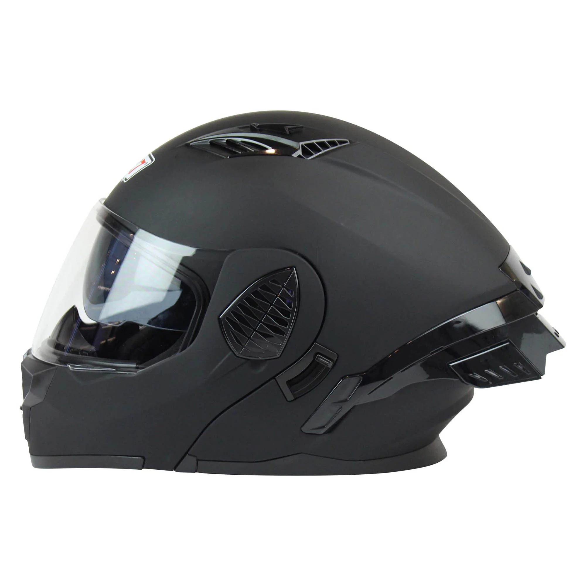CASCO ABATIBLE R7 RACING SHELL DOBLE MICA DOT L NEGRO MATE