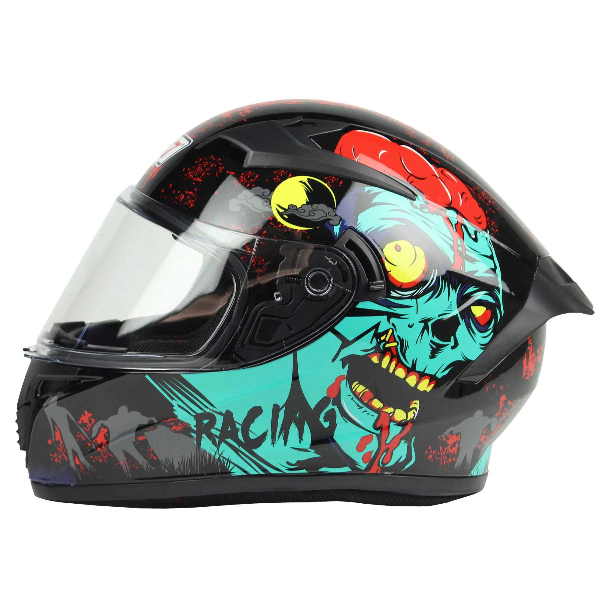 CASCO CERRADO R7 RACING R7-108 CALAVERA M NGO/AQUA