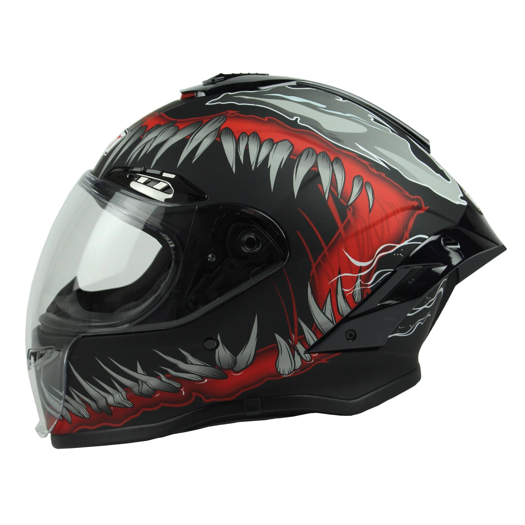 CASCO CERRADO R7 RACING ARROW XXL COLMILLOS ROJO MATE