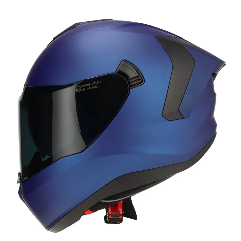 CASCO CERRADO R7 RACING SENTRY ECE L AZUL MATE