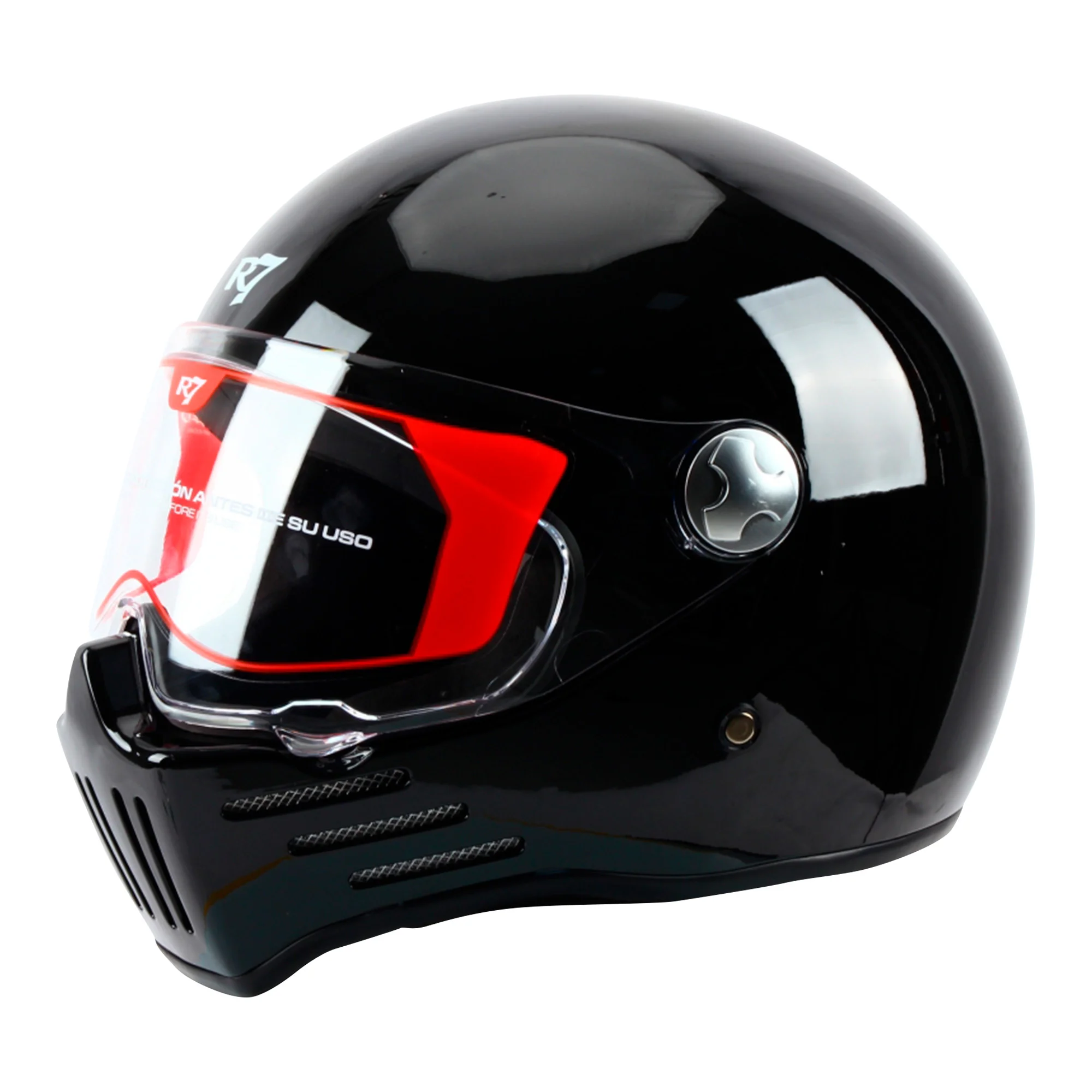 CASCO CERRADO R7 RACING CLANCY DOT L NEGRO