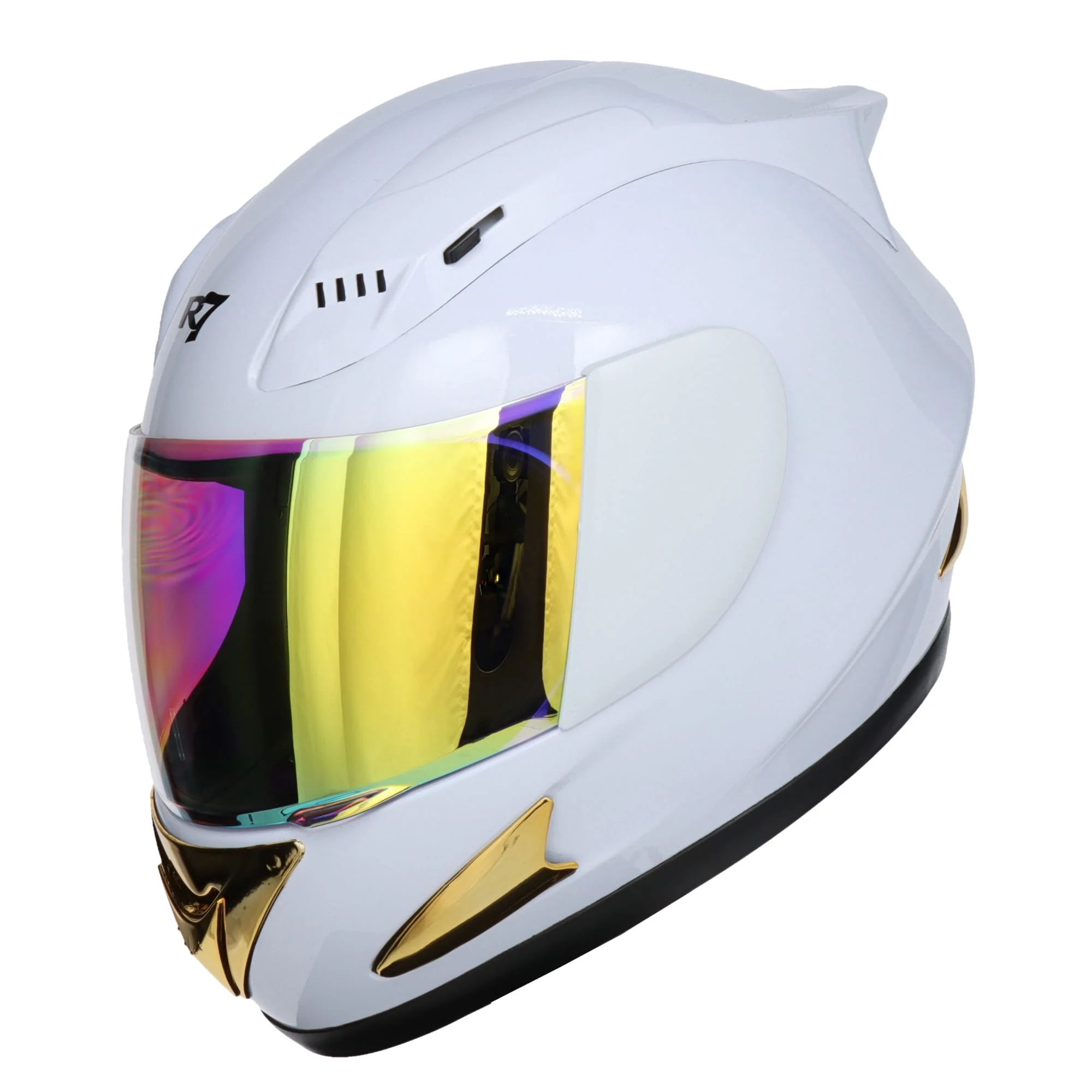 CASCO CERRADO R7 RACING EON DOT L BLANCO