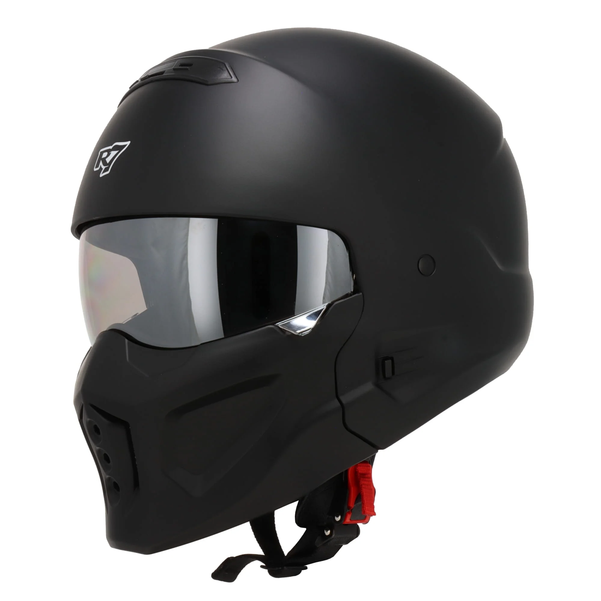 CASCO CERRADO R7 RACING OMNIA DOT L NEGRO MATE