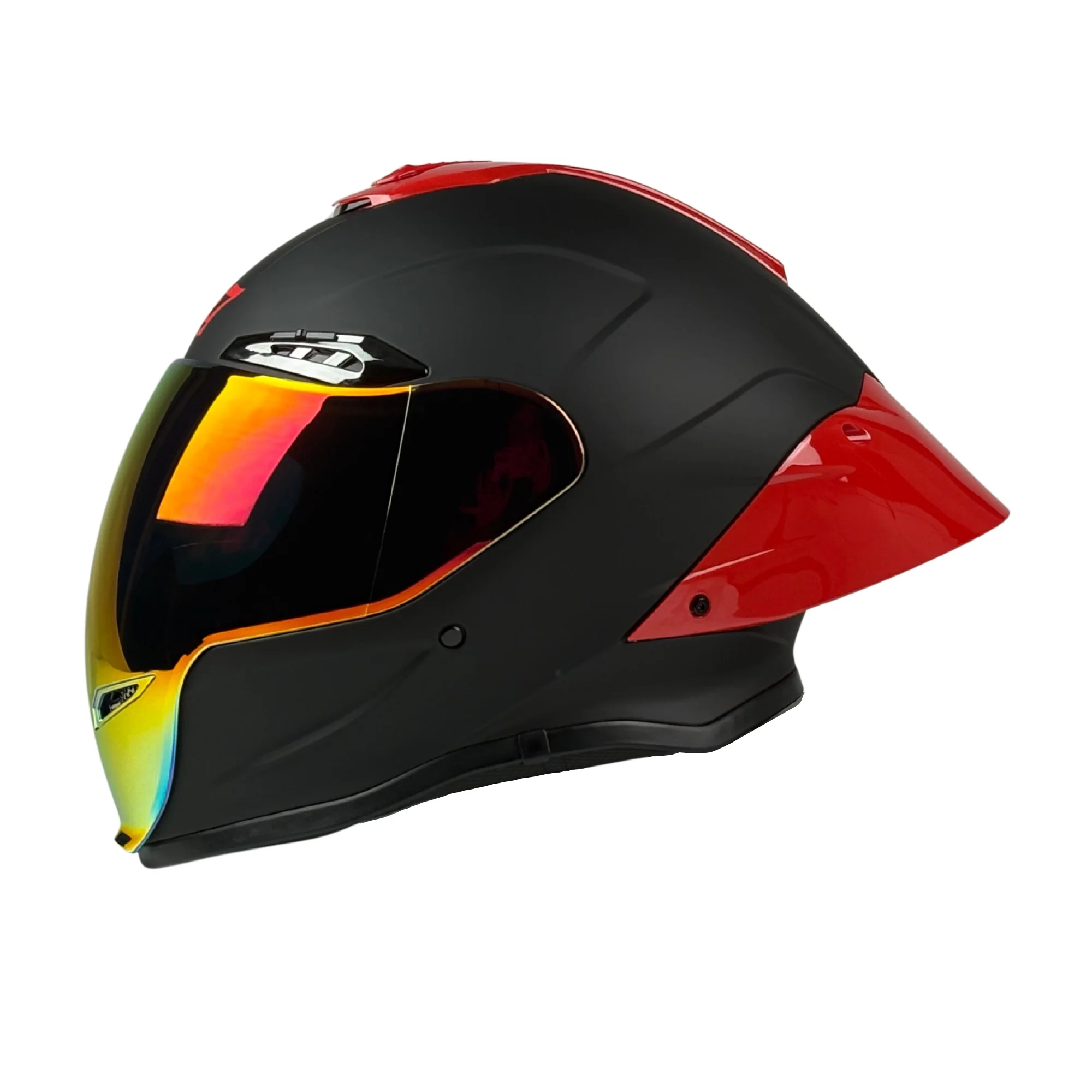CASCO CERRADO R7 RACING ARROW S NEGRO MATE MICA Y BIG SPOILE