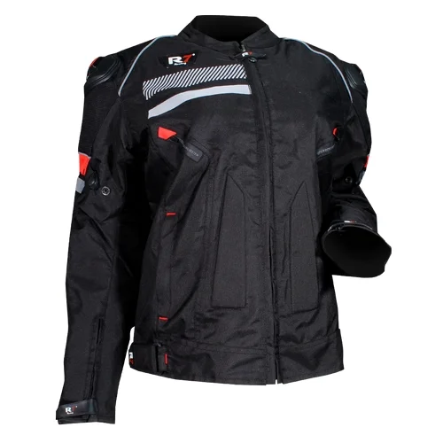 CHAMARRA DEPORTIVA R7 RACING XS NGO/ROJ R7-243 TEXTIL P/DAMA