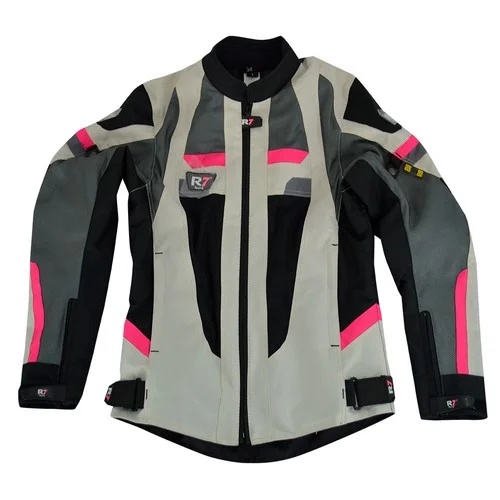 CHAMARRA DEPORTIVA R7 RACING XXL NGO/GRS/BCO/ROSA R7-470 TEX