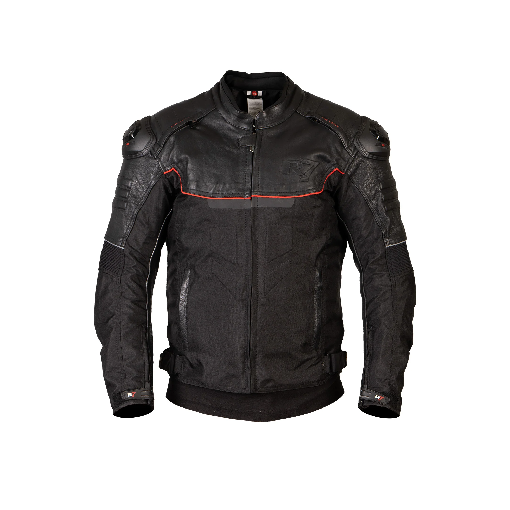 CHAMARRA DEPORTIVA R7 RACING M NGO/ROJ R7-2143 TEXTIL/PIEL