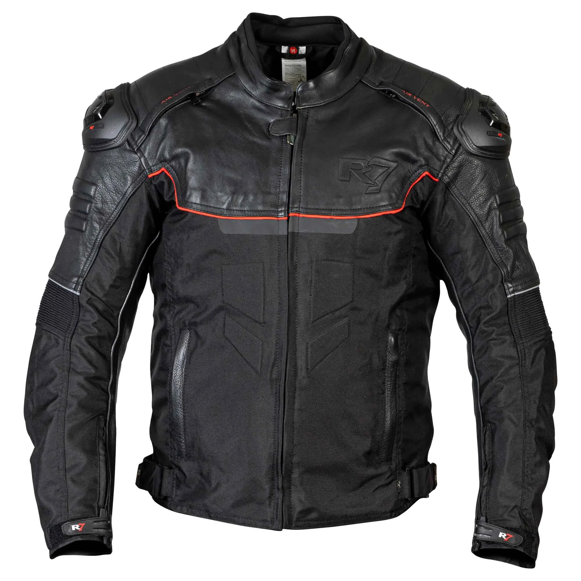 CHAMARRA DEPORTIVA R7 RACING L NGO/ROJ R7-2143 TEXTIL/PIEL