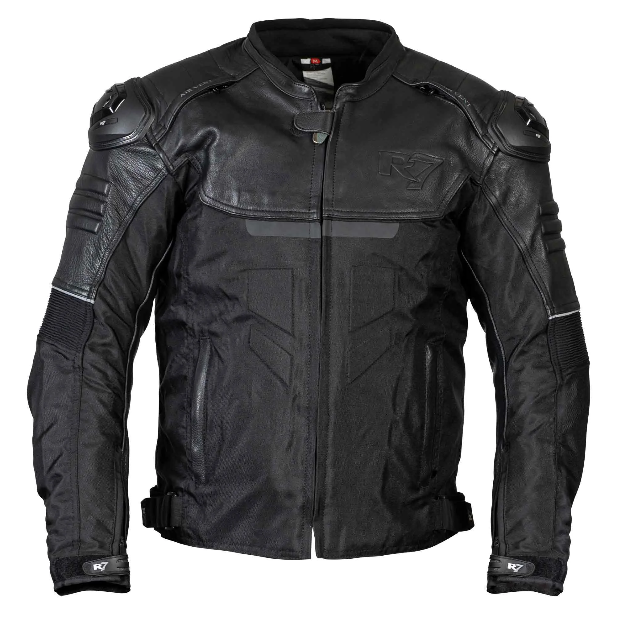 CHAMARRA DEPORTIVA R7 RACING M NEGRO R7-2143 TEXTIL/PIEL