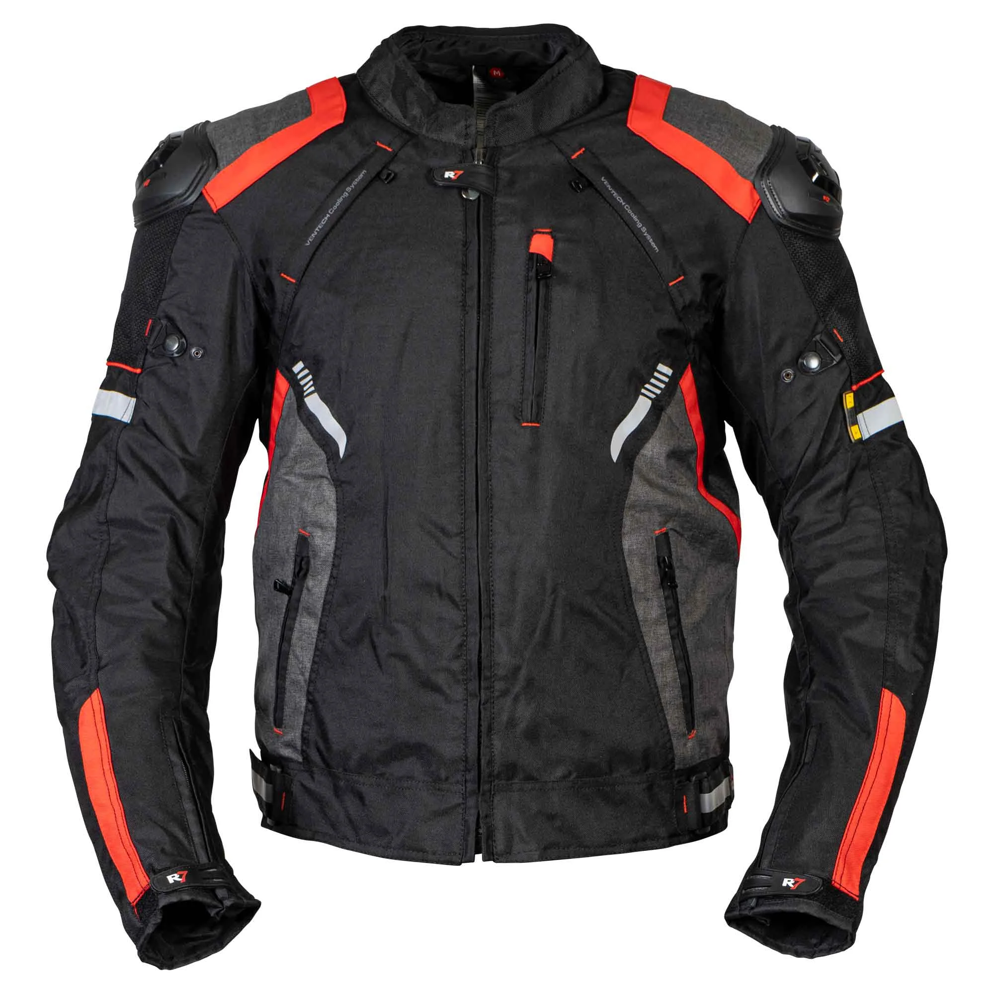 CHAMARRA DEPORTIVA R7 RACING M NGO/ROJ R7-2120 TEXTIL