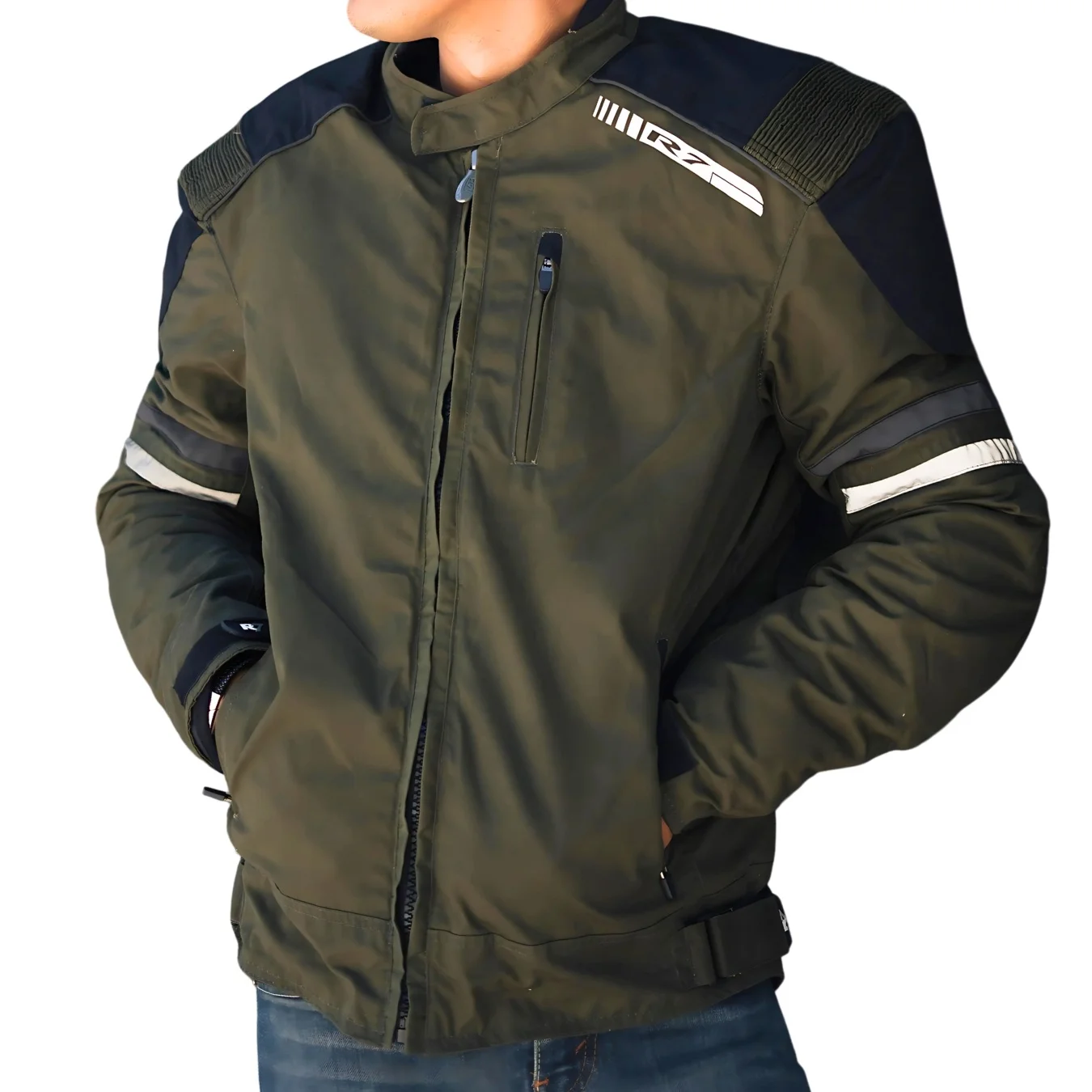 CHAMARRA DEPORTIVA R7 RACING L VDE/NGO R7-3300 TEXTIL