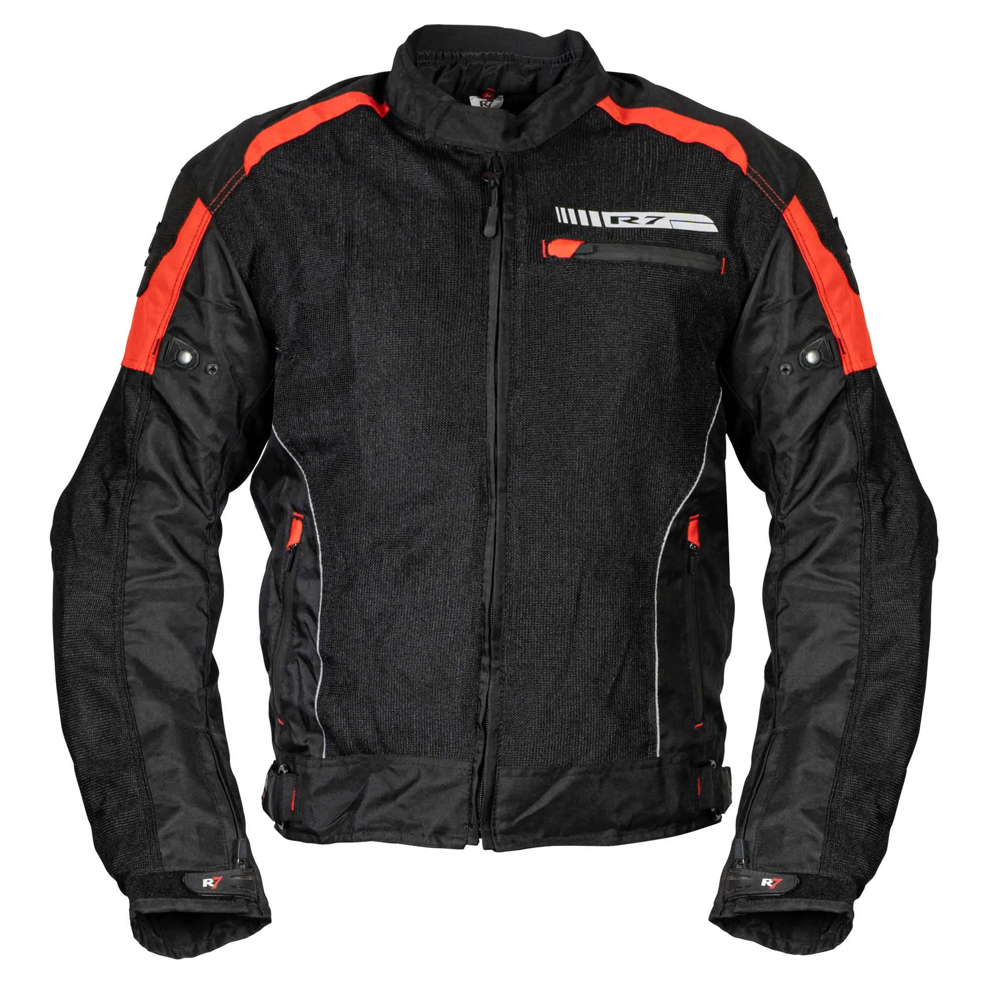 CHAMARRA DEPORTIVA R7 RACING M NGO/ROJ R7-2123 TEXTIL