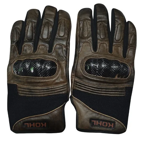 GUANTES VEL KOHL M CAFE KOHL-205 TEXTIL/PIEL VENTILADO