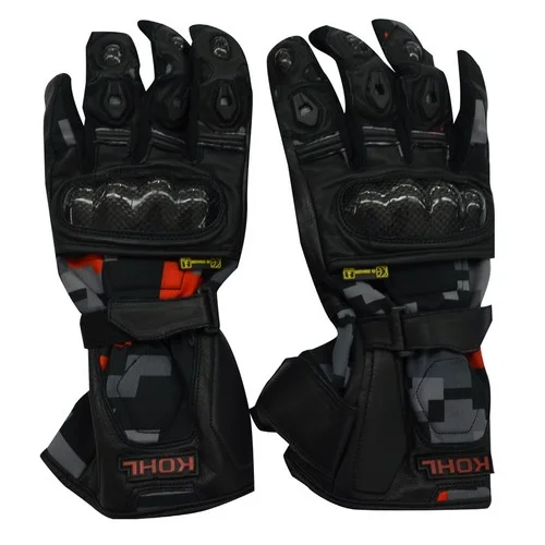 GUANTES VEL KOHL M ROJ/CAMO KOHL-312-C TEXTIL/PIEL
