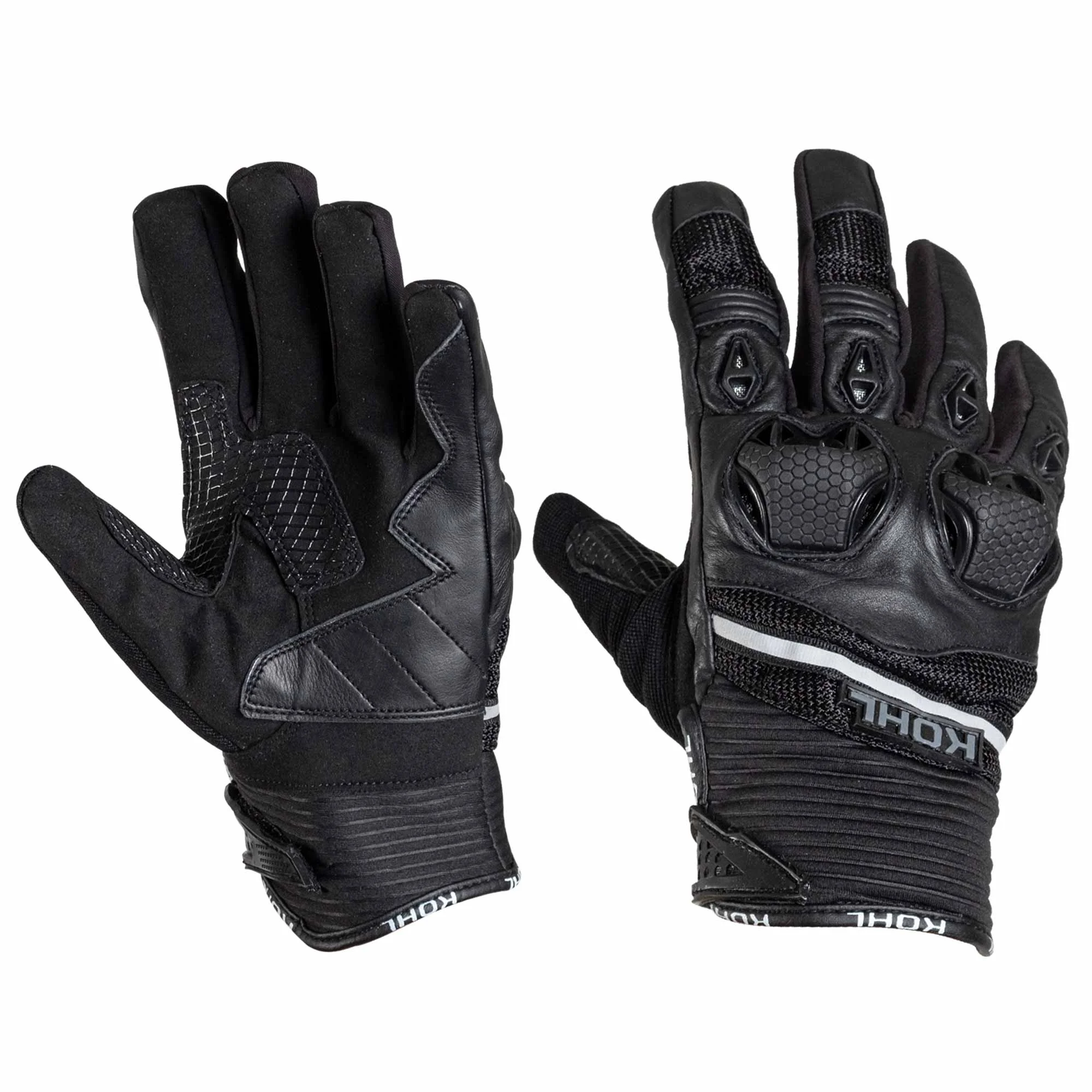 GUANTES VEL KOHL S NEGRO KOHL-202 TEXTIL/PIEL