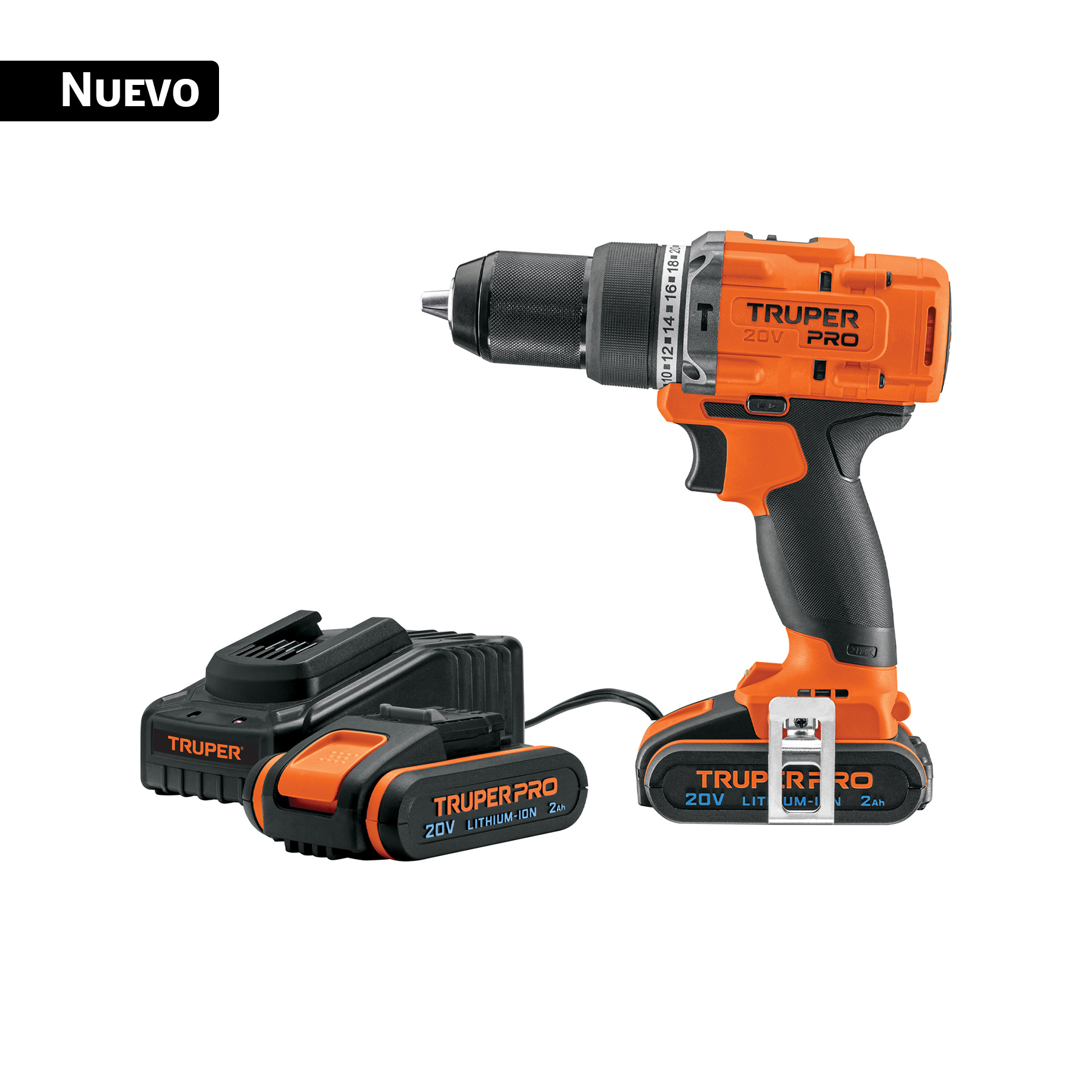Rotomartillo 1/2', 20V, 2 baterías 2Ah, TRUPER PRO