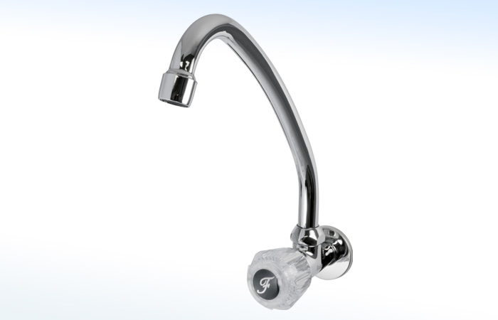 Llave Individual para Fregadero a La Pared Cromo RUGO 7-FPL