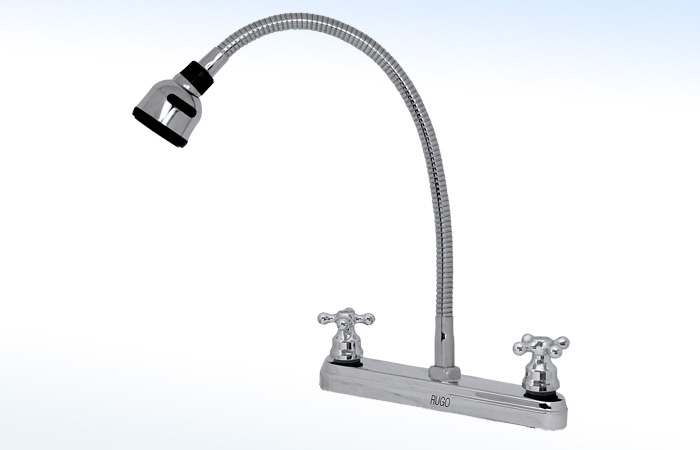 Mezcladora Bimando para Fregadero con Pico Flexible Cromo RUGO 8-CRF