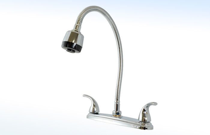 Mezcladora Bimando para Fregadero con Pico Flexible Cromo RUGO 8-GF