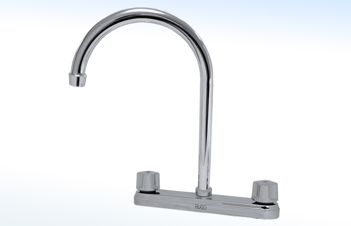Mezcladora Bimando para Fregadero Cromo RUGO 8-RB