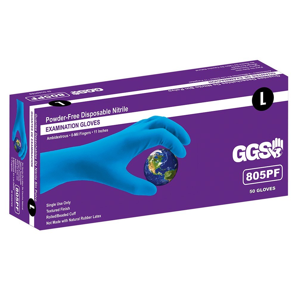 Guante 805 Cirujano de Nitrilo Color Azul C/50 PZAS