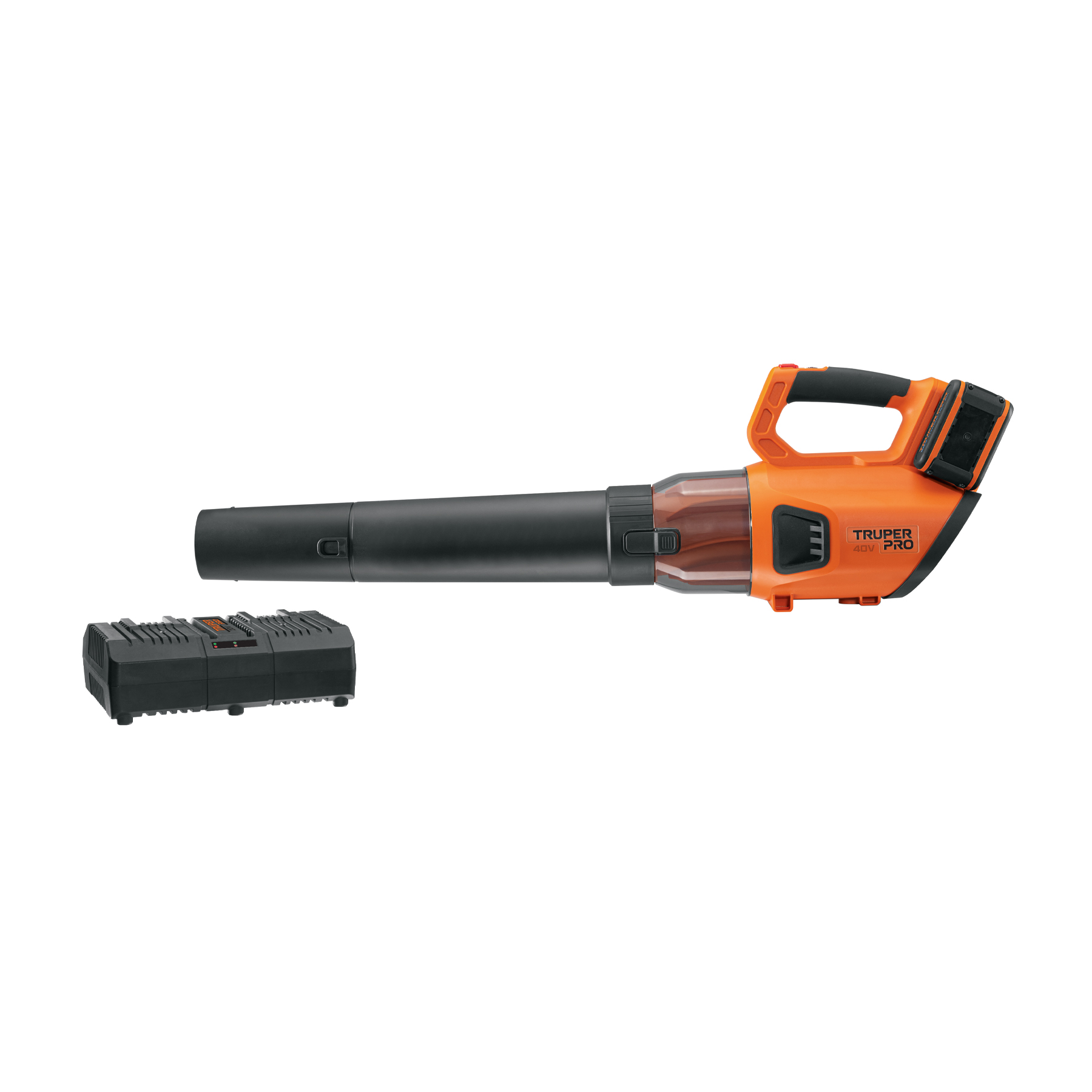 Sopladora inalámbrica 40V, 2 baterías 2Ah, 1 carg.dual, PRO