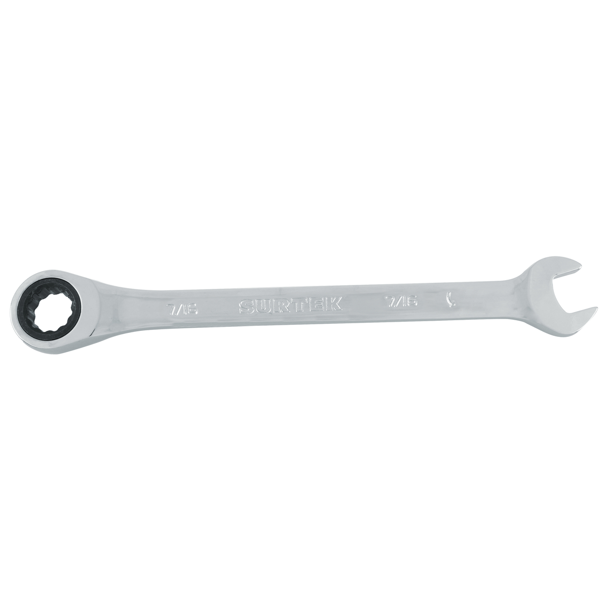 Llave combinada pulido espejo de matraca en pulgadas, 12 puntas, 7/16" Surtek