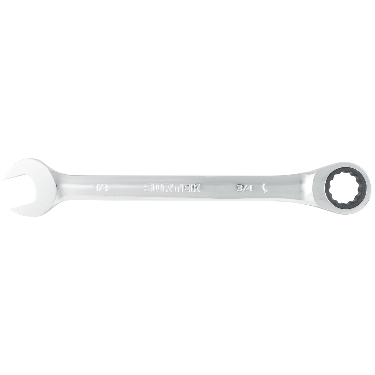 Llave combinada pulido espejo de matraca en pulgadas, 12 puntas, 3/4" Surtek
