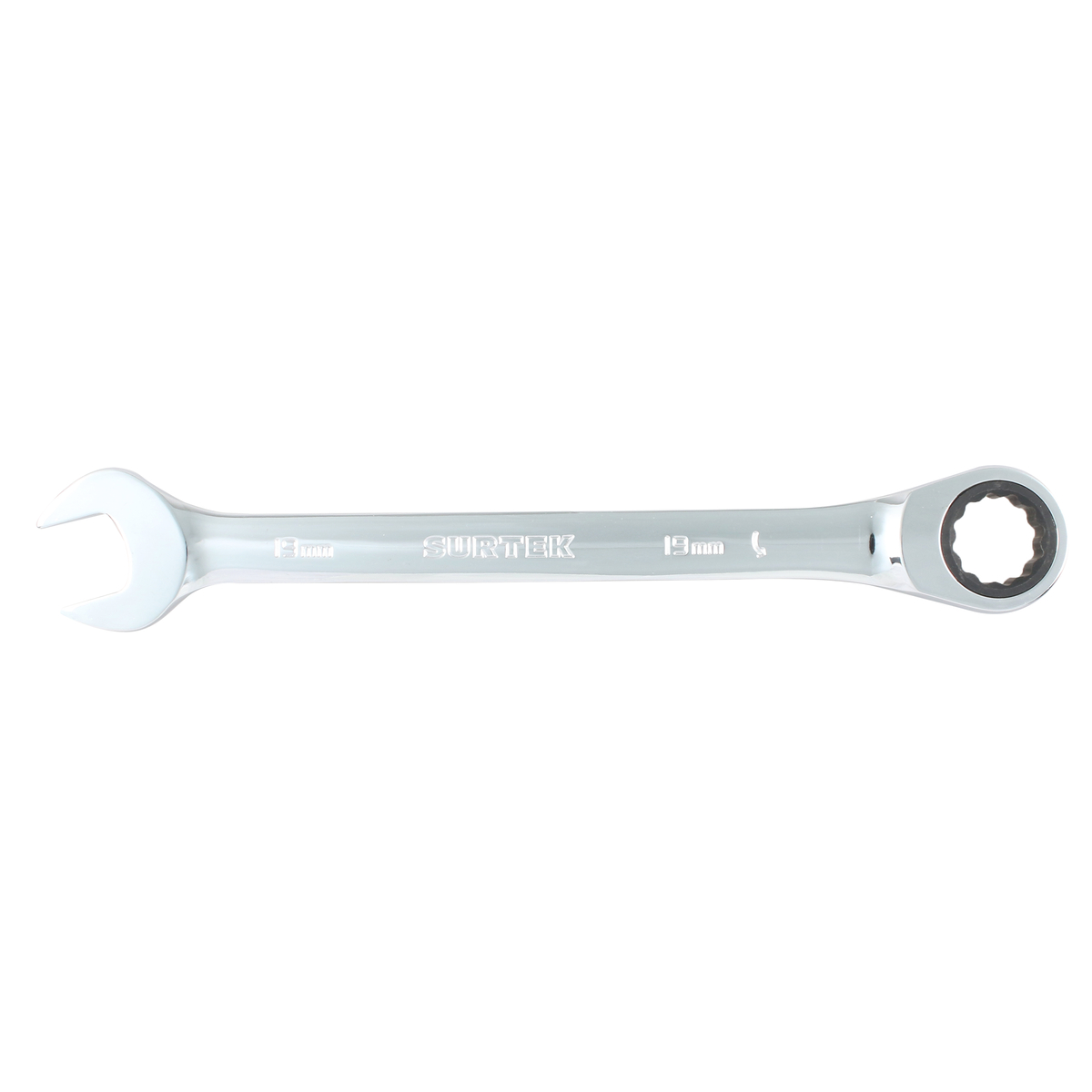 Llave combinada pulido espejo de matraca métrica, 12 puntas, 19mm Surtek