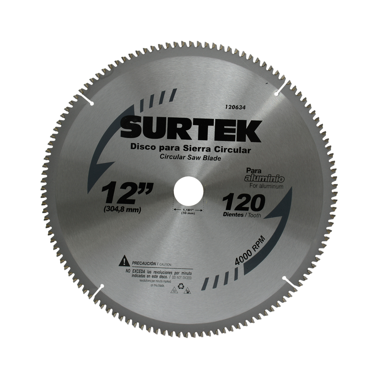 Disco para sierra circular para corte madera 40 dientes, 10" Surtek