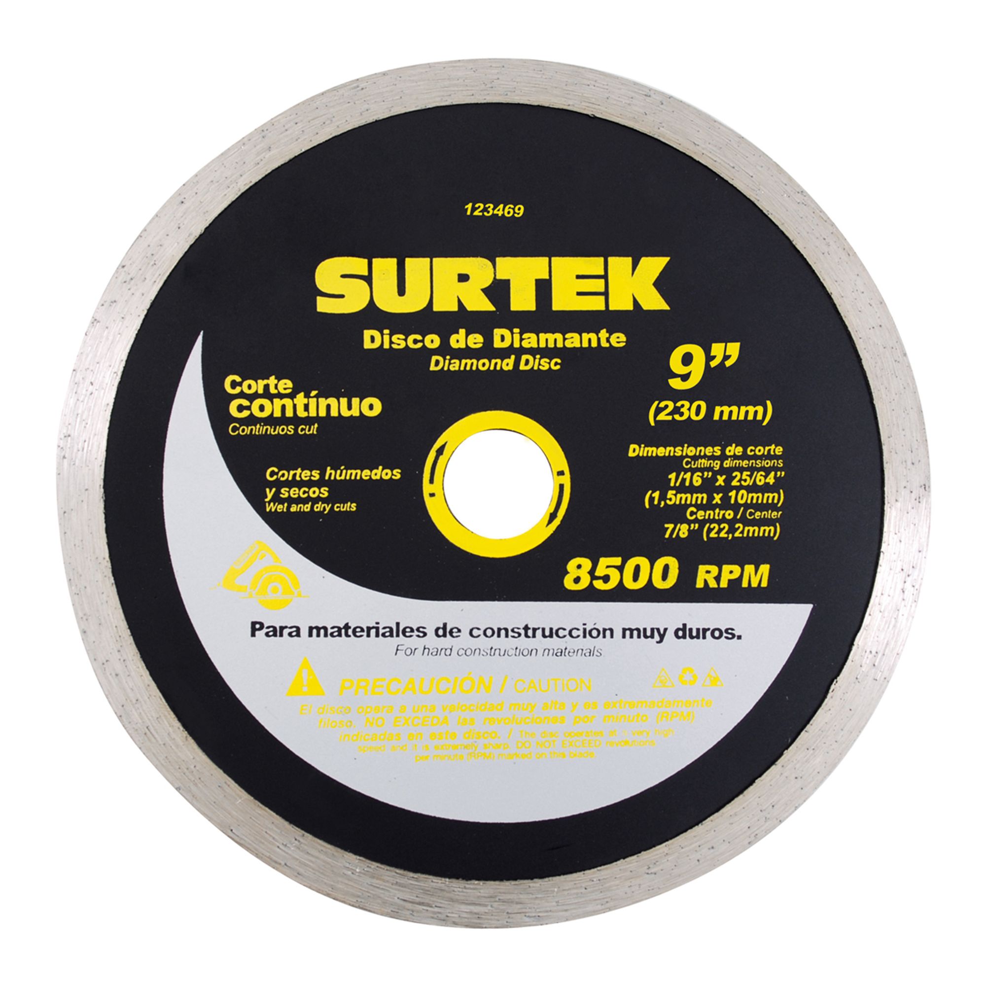 Disco de diamante continuo, 4-1/2" Surtek