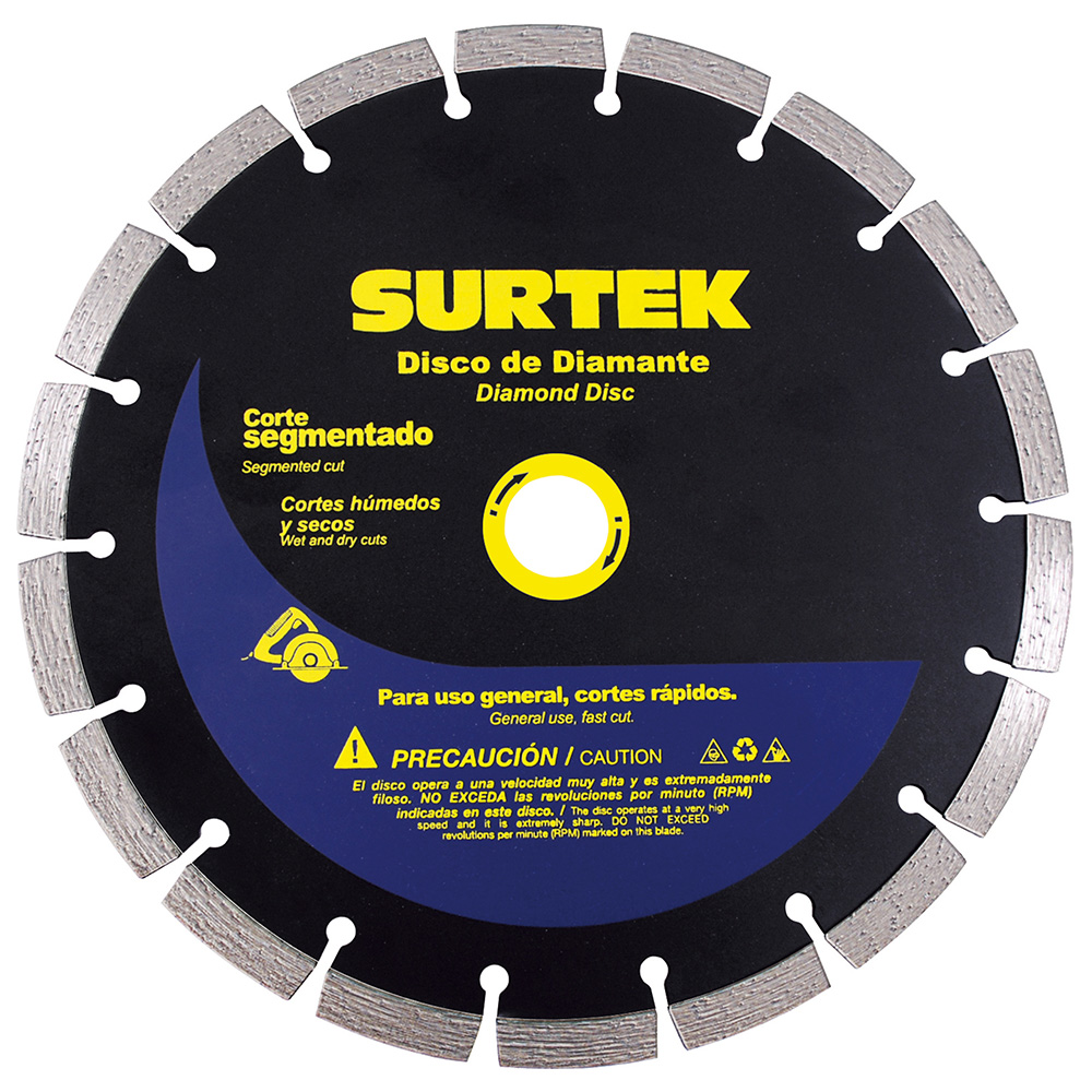 Disco de diamante segmentado, 4" Surtek
