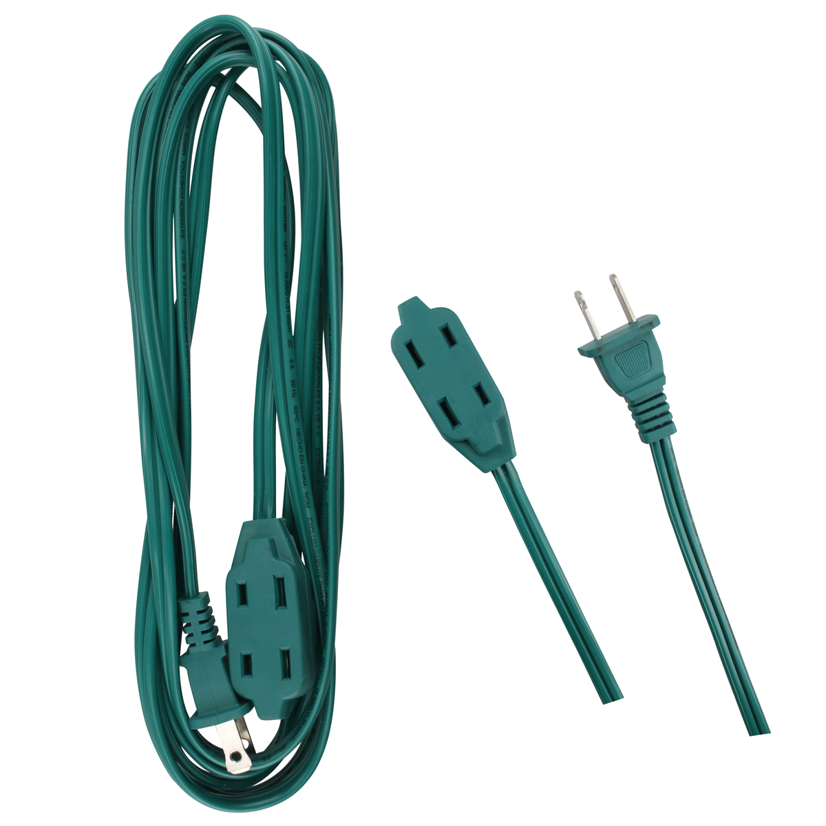 Extensión eléctrica doméstica color verde, 3 m Surtek