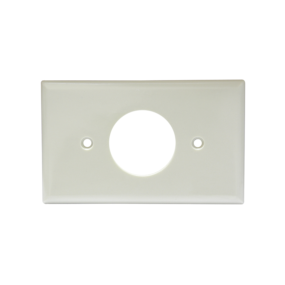 Placa sencilla plástica , línea estándar, color marfil Surtek