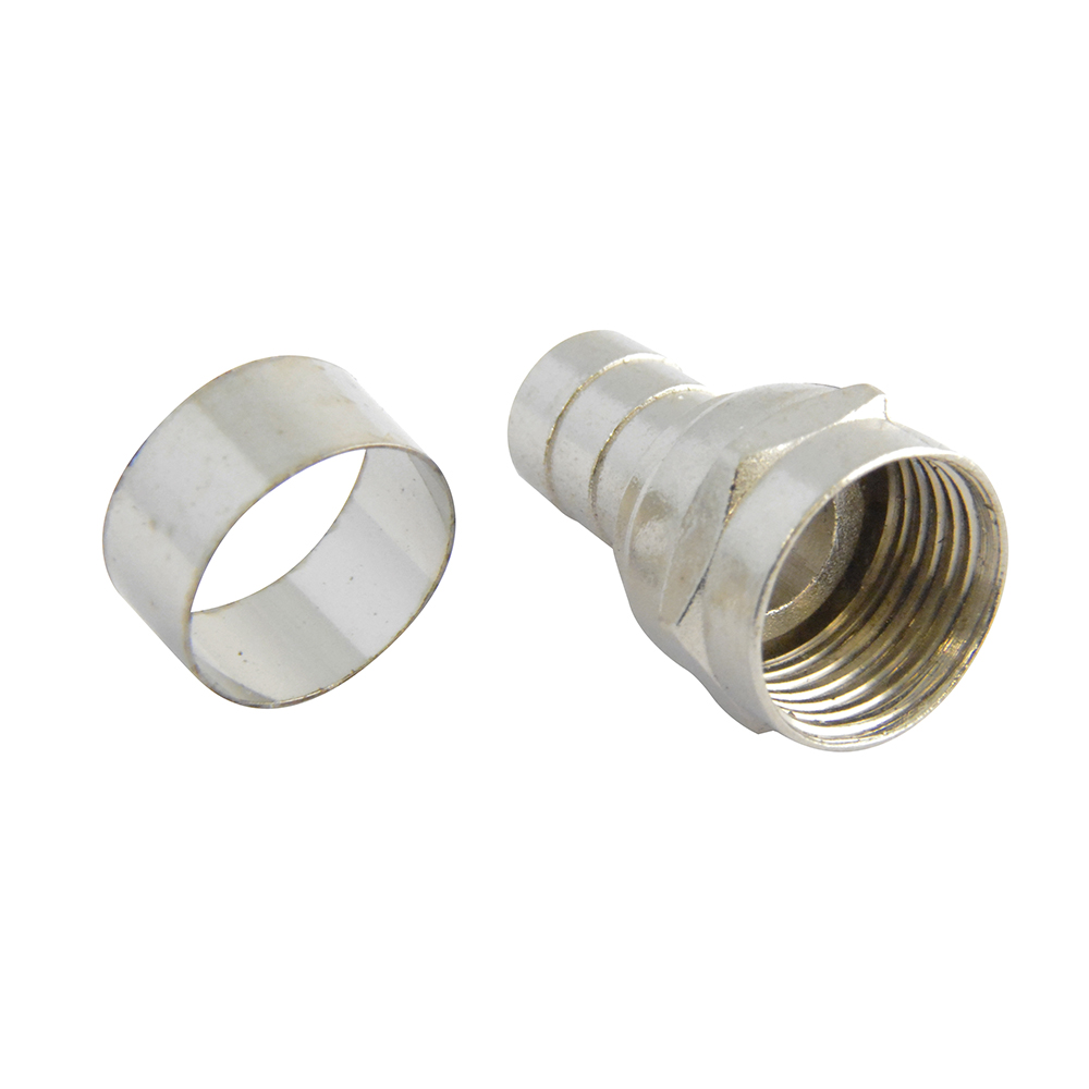 Conector para cable coaxial RG6 tipo campana, 4 piezas Surtek