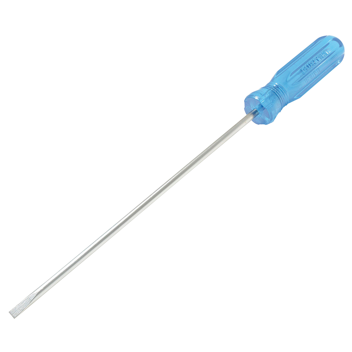 Destornillador con mango azul, punta cabinet barra redonda 1/4" x 10" Surtek