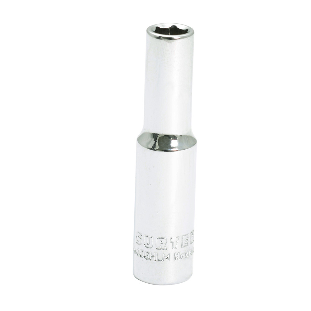 Dado largo cuadro de 1/4", 6 puntas, métrico, 6 mm Surtek