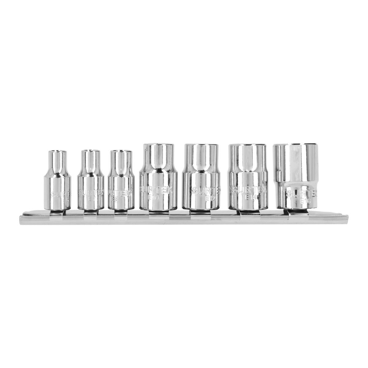 Juego de dados con punta torx hembra cuadro de 1/4" y 3/8, 7 piezas Surtek