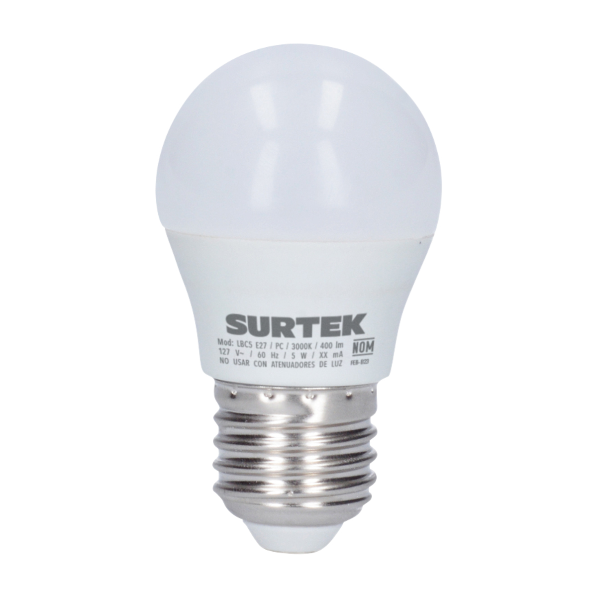 Lámpara de LED tipo bulbo A19, 9 W luz cálida Surtek