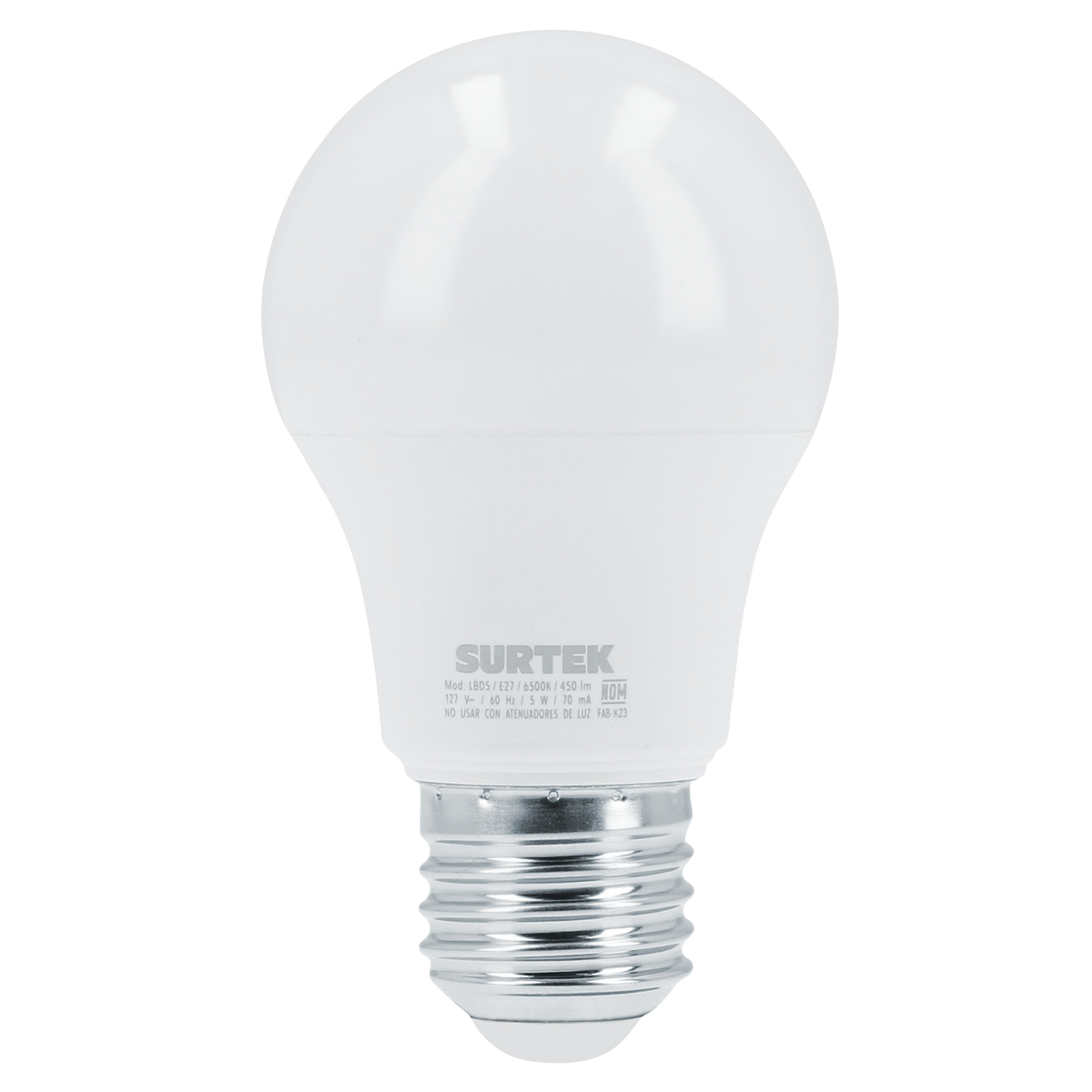 Lámpara de LED tipo bulbo A19, 5 W luz de día Surtek