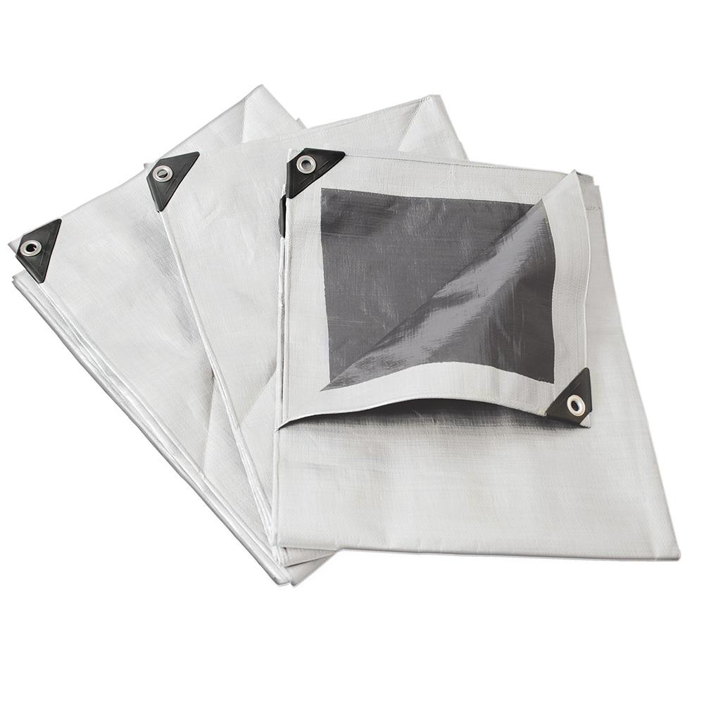 Lona de polietileno reforzada color blanco, 5 x 6 m Surtek