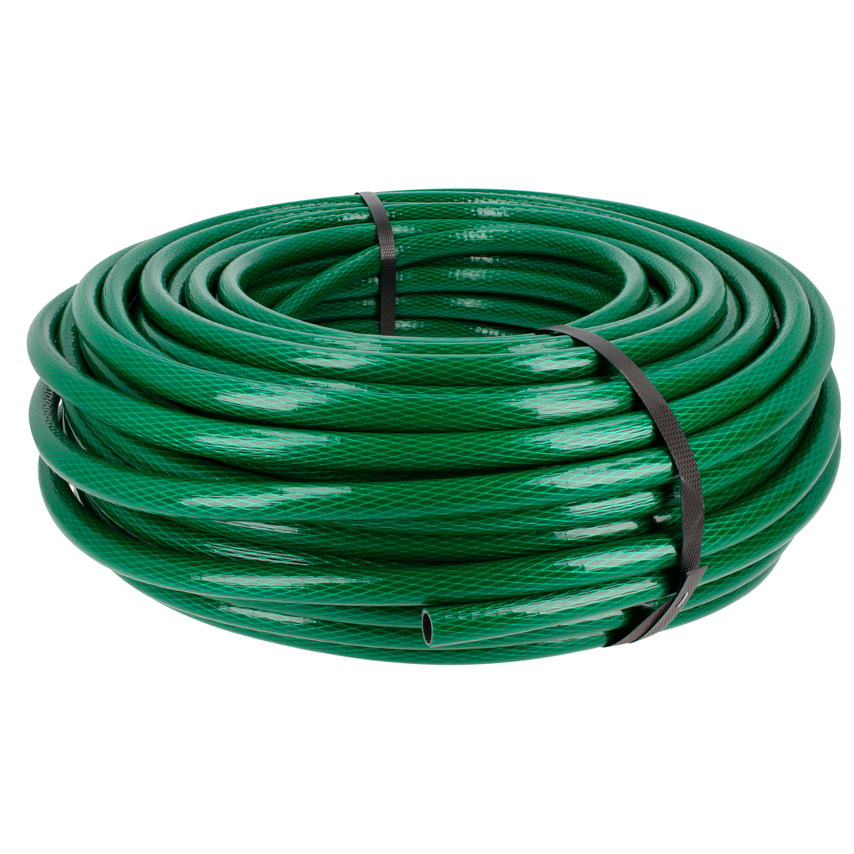 Manguera para jardín tramada verde con conector metálico 1/2", 50 m Surtek