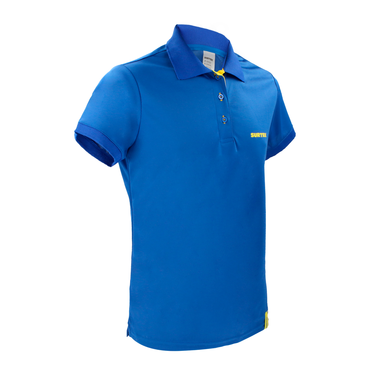 Playera tipo polo dry fit para dama color azul talla M Surtek