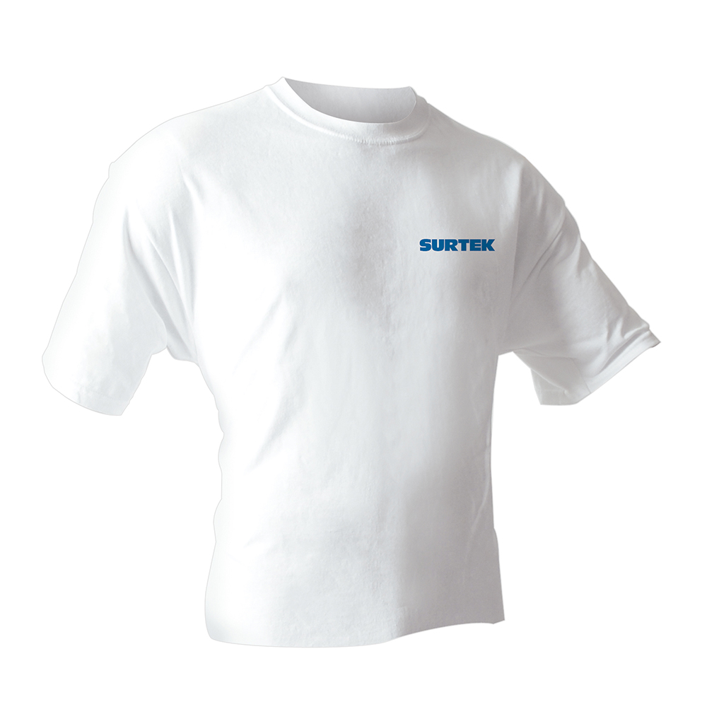 Playera cuello redondo color blanco talla CH Surtek